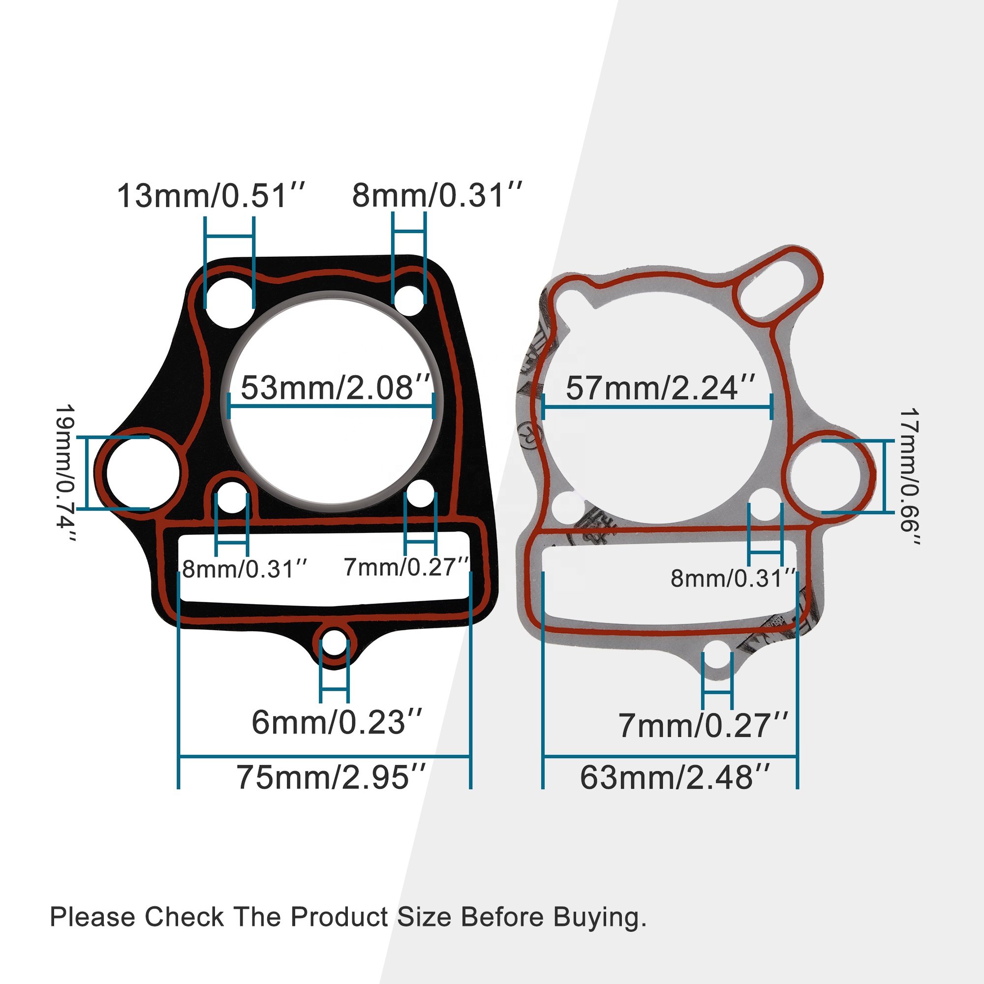GOOFIT Cylinder Head Gasket Replacement For 110cc ATV Go Kart and Dirt Bike