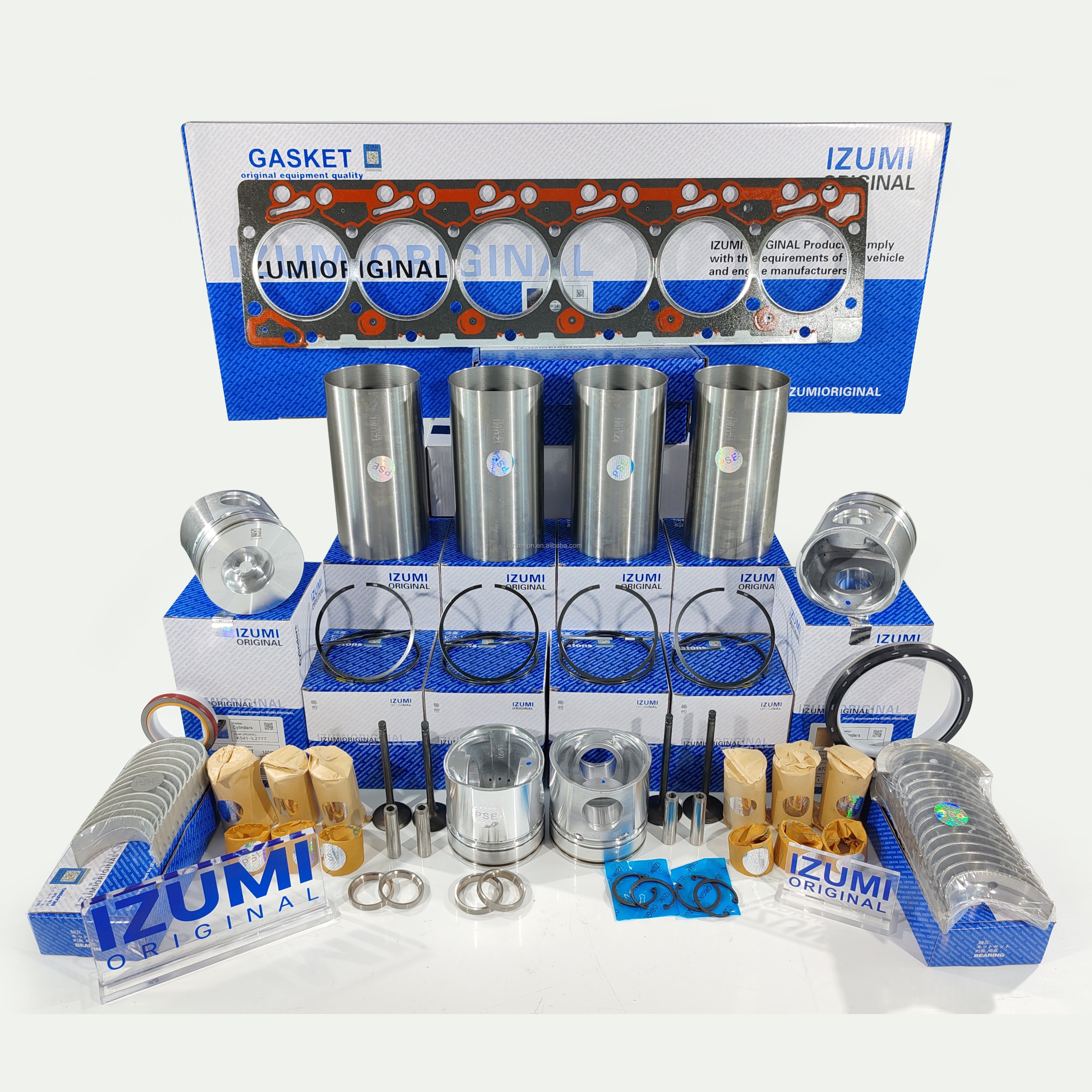 Parts For KOMATSU 6D95 6D125 6D140 6D170 S6D125 S6D105 S6D155 Piston Cylinder Liner Gasket Head Water Pump Injector Rebuild Kit