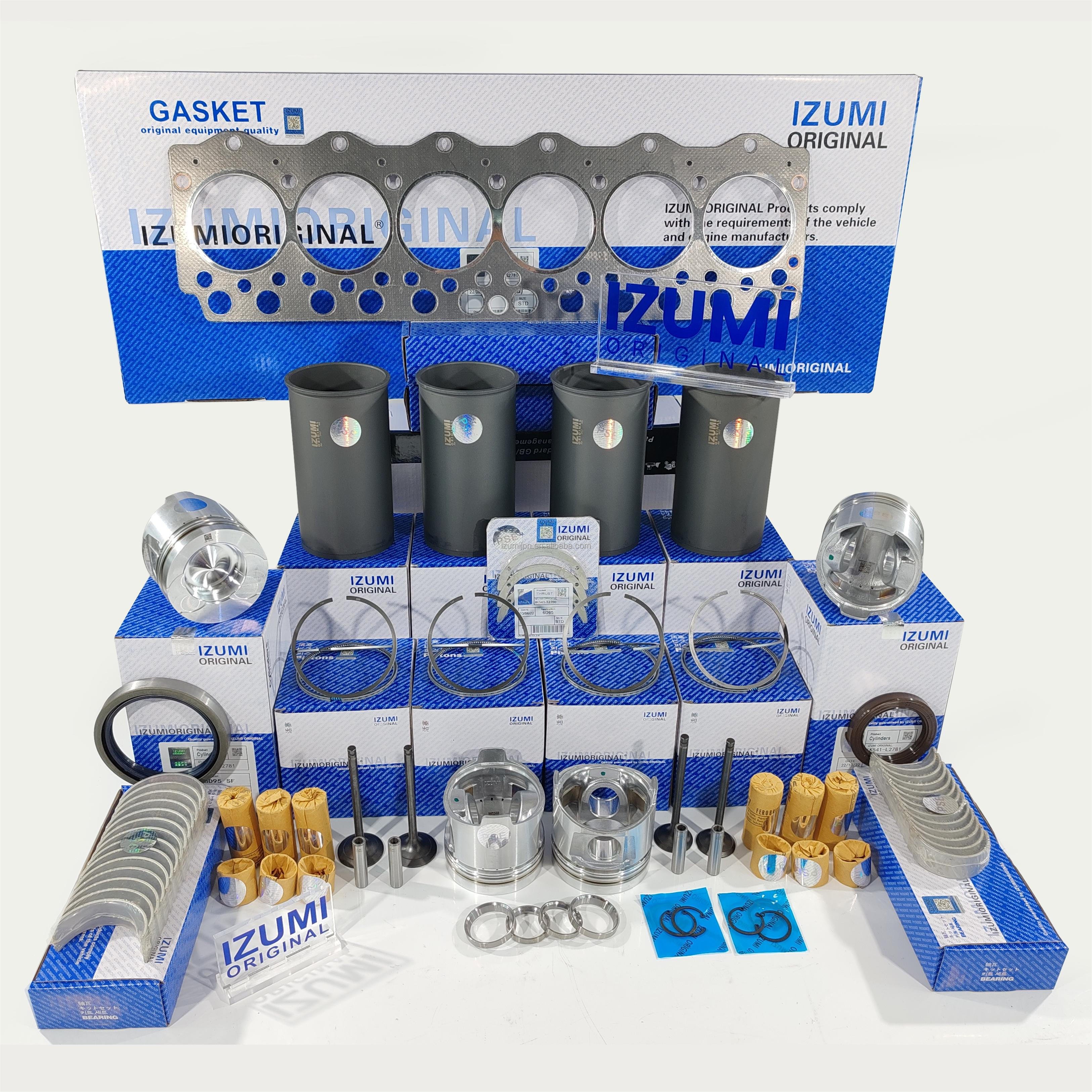 Parts For KOMATSU 6D95 6D125 6D140 6D170 S6D125 S6D105 S6D155 Piston Cylinder Liner Gasket Head Water Pump Injector Rebuild Kit