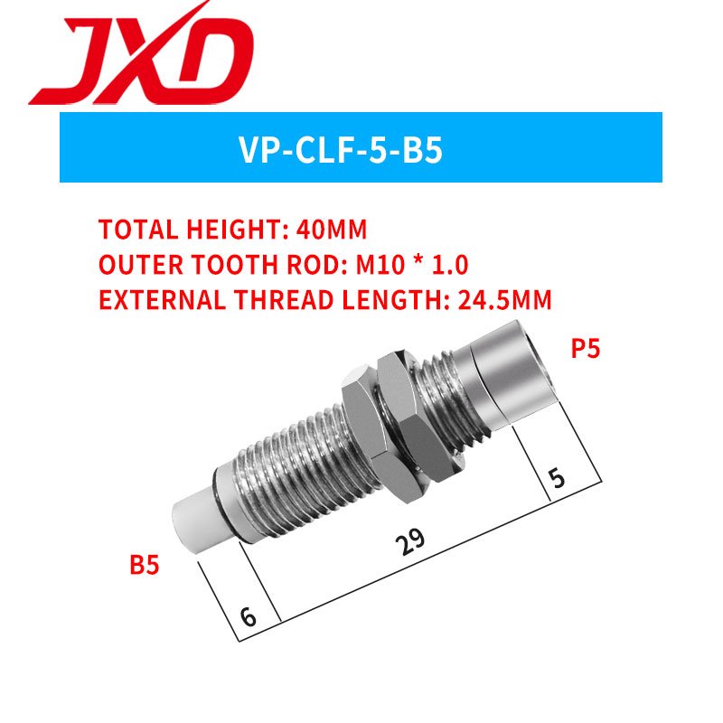 JXD VP-CLF-2 VP-CLF-5 VP-CLF-10 Low Noise Stainless Steel Metal Pneumatic Suction Cup Connector Fittings Connecting Rod
