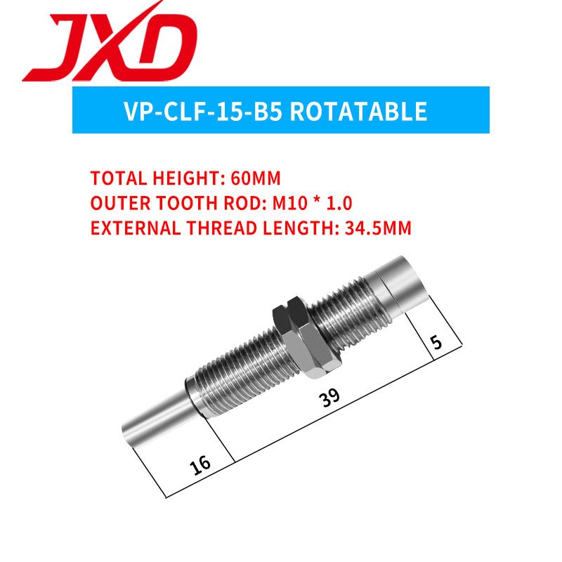 JXD VP-CLF-2 VP-CLF-5 VP-CLF-10 Low Noise Stainless Steel Metal Pneumatic Suction Cup Connector Fittings Connecting Rod