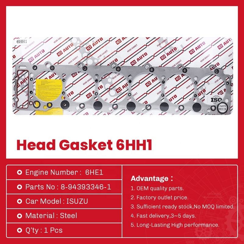 ID Car accessories parts high quality Cylinder Head Gasket 6HH1 OEM: 8-94393346-1 For ISUZU