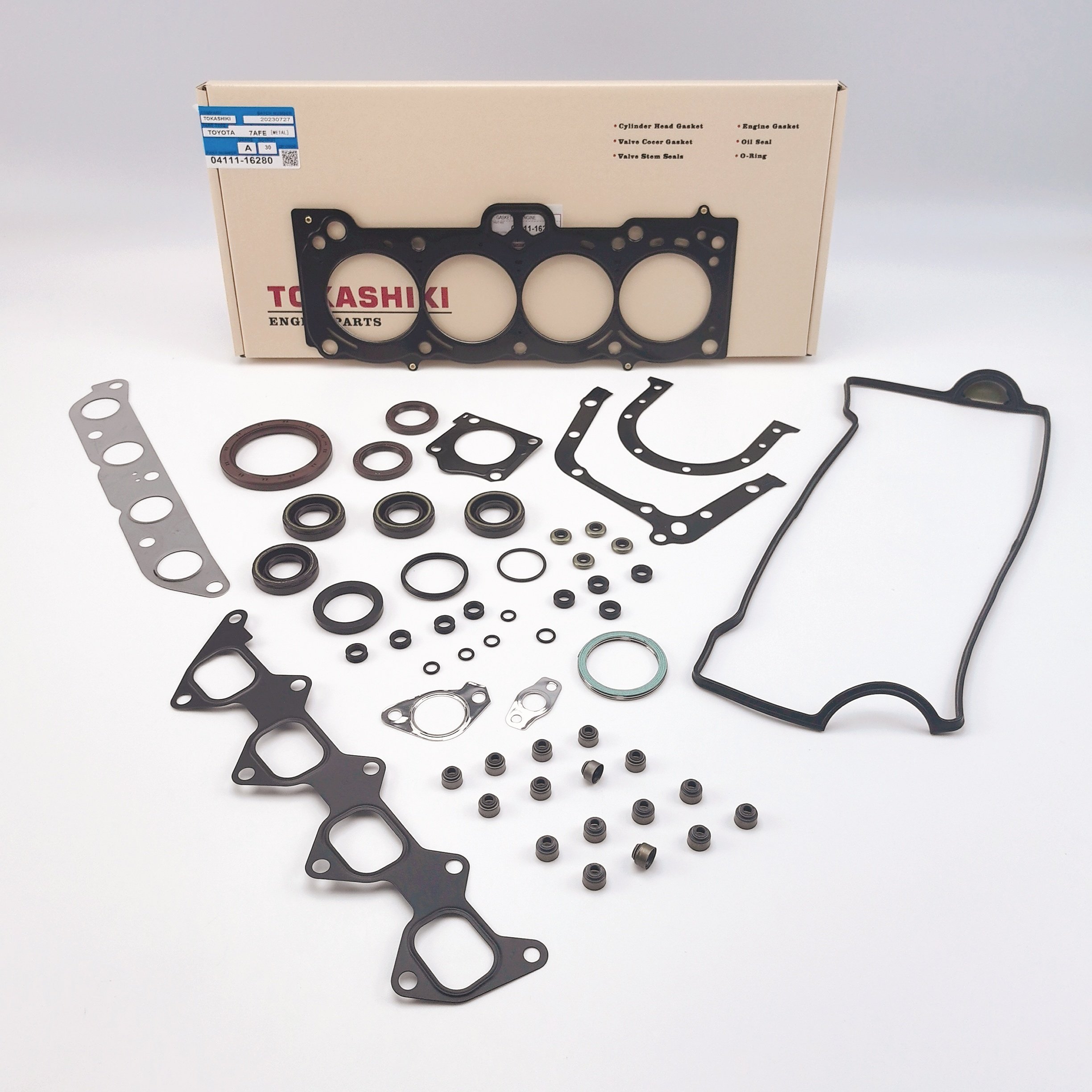 04111-16270 Engine Overhaul Cylinder Head Gasket Kit for TOYOTA TOKASHIKI 7AFE