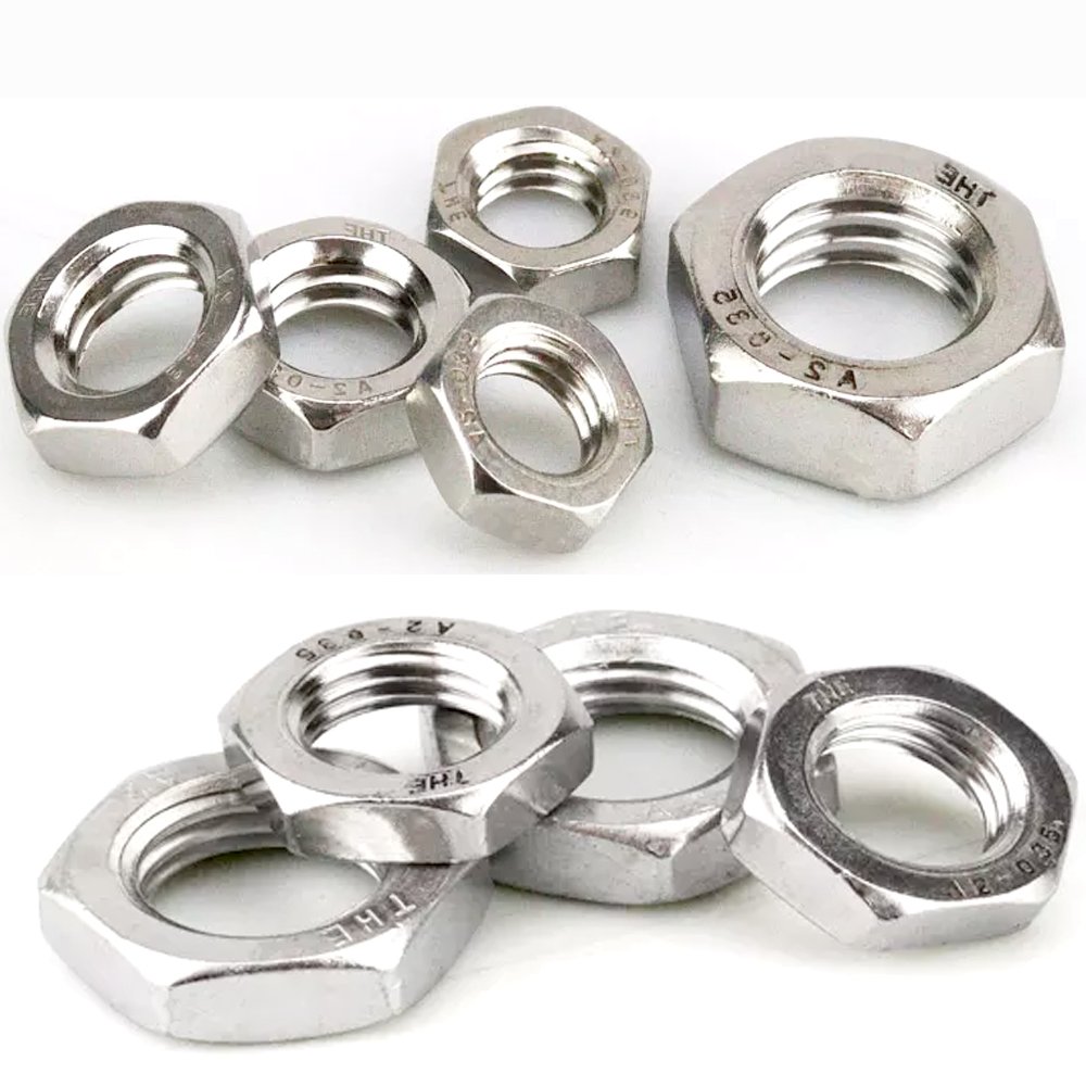 Custom M3 M5 M6 M8 Thin Plain Nylon Threaded Knurled Hexagon Barrel Brass Stainless Steel Insert Flange Lock Hex Nut