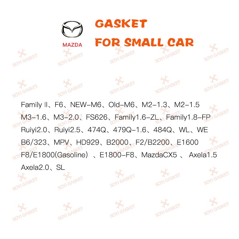 Engine gasket repair kit for MAZDA DXB M2 1.3 OEM 8LA4-10-271 Engine Gasket Kits