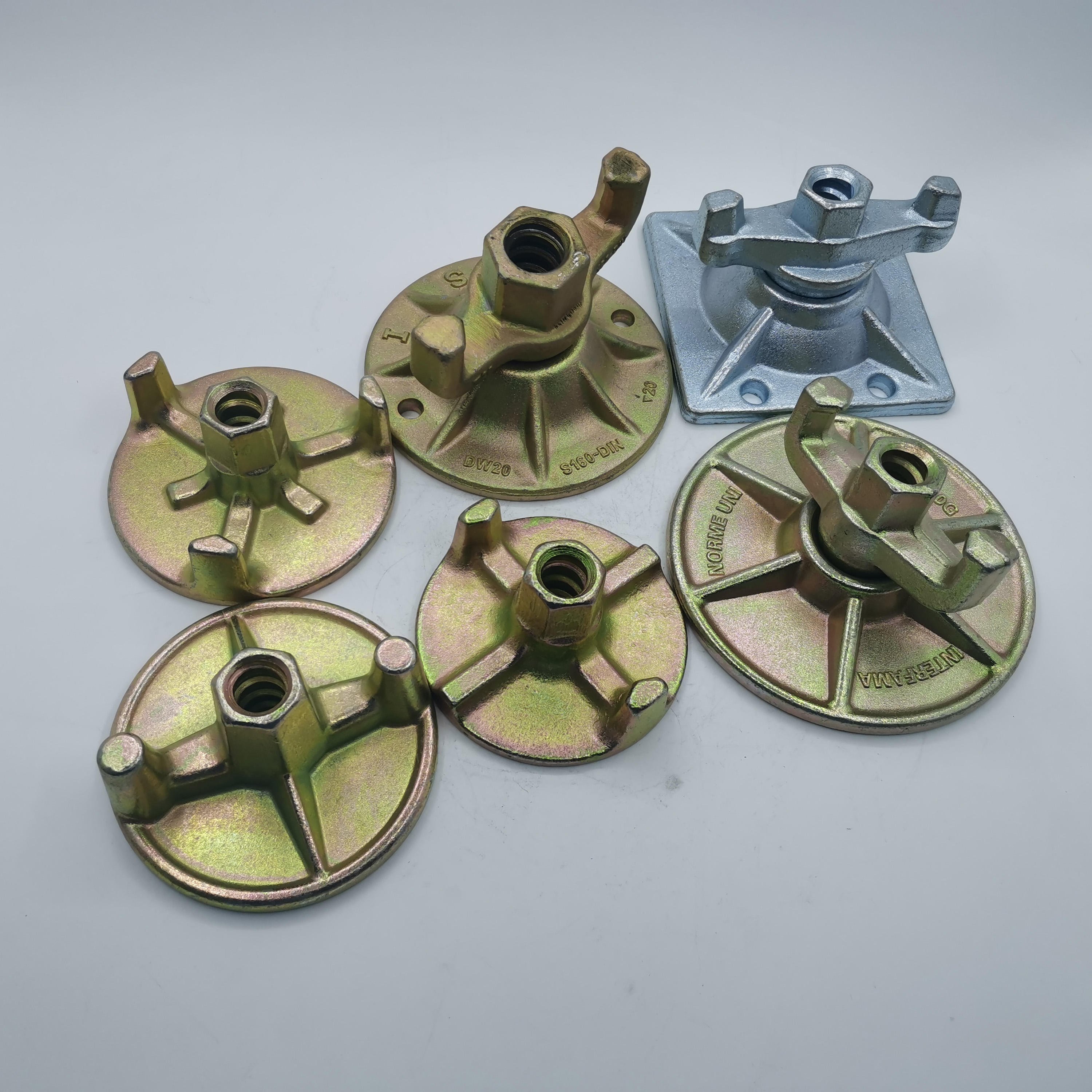 Formwork Accessories tie rod system Tie Nut Wing Nut Water Stopper Waller Plate Formwork Clamps