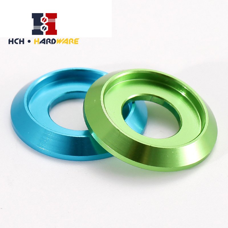 50pcs M2 M2.5 M3 M4 M5 Aluminum Alloy Washers For Cylinder Cup Head Hex Socket Head Screw Gasket Aluminum Cone Washer