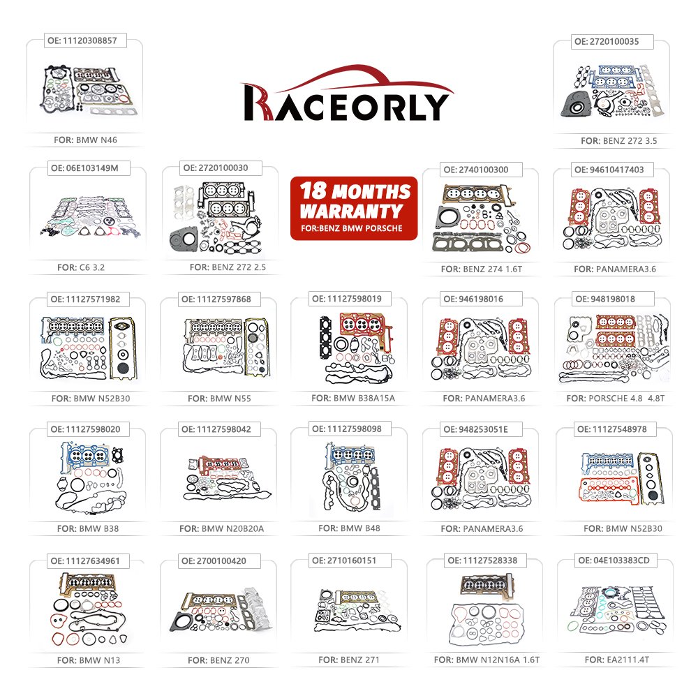 2740100300 2720100035 2720100030 2710160151 2700100420 06E103149M 04E103383CD Cylinder head gasket kit For Benz M274 M272 M271