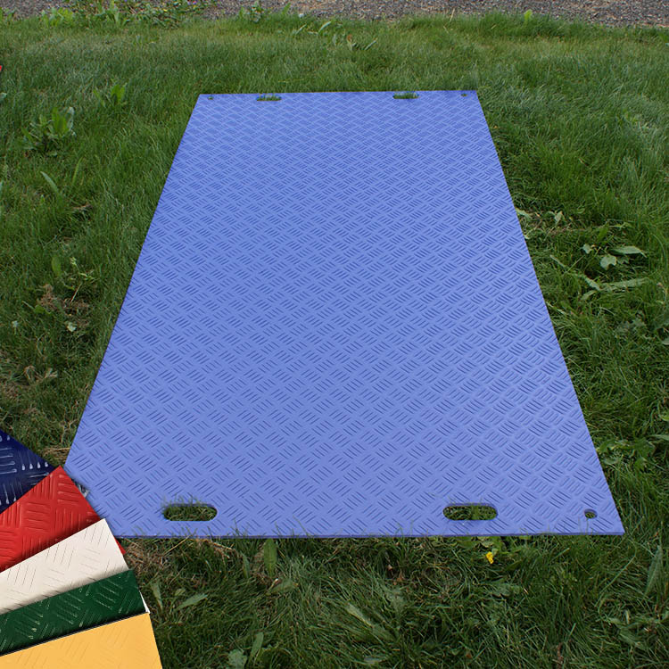 Eco-friendly 4x8 HDPE Excavator Ground Protection Road Mat Temporary Street Construction PE Material