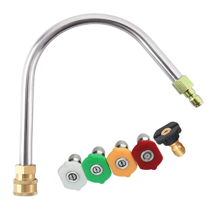 2024 Yaoen Car wash 1/4 Inch Quick Connect High Pressure Washer 90 Degree curved Short Extension Rod