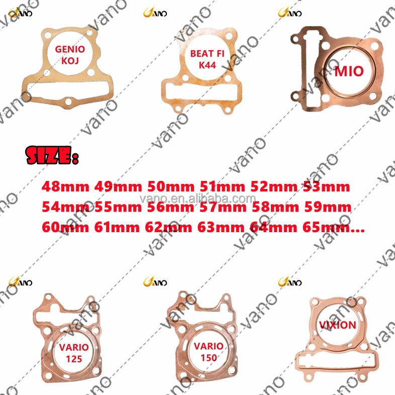 WANOU 58-65MM PCX 150 Racing motorcycle copper cylinder head gasket