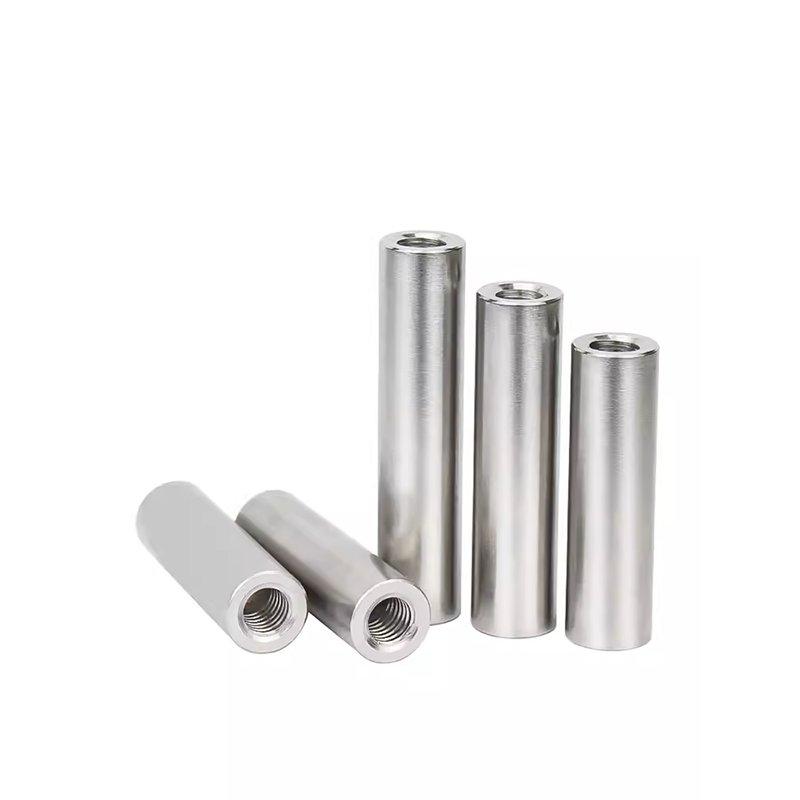 304 stainless steel double headed internal thread cylindrical pin with holes at both ends supporting column connecting rod