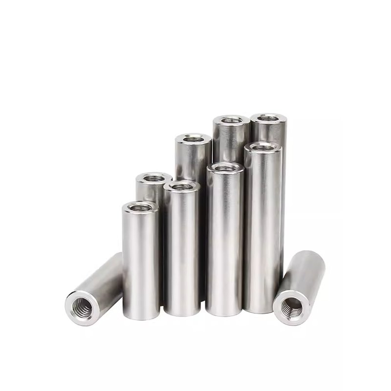 304 stainless steel double headed internal thread cylindrical pin with holes at both ends supporting column connecting rod