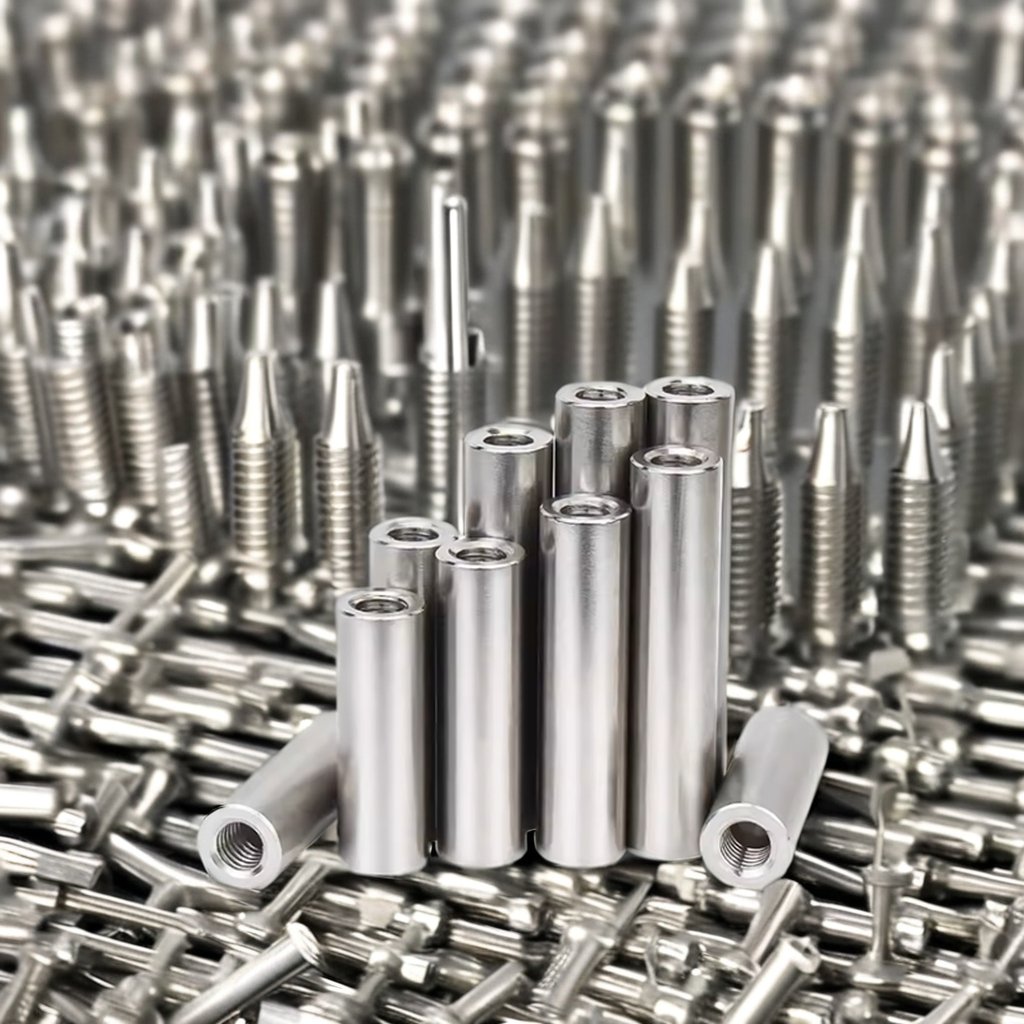 304 stainless steel double headed internal thread cylindrical pin with holes at both ends supporting column connecting rod
