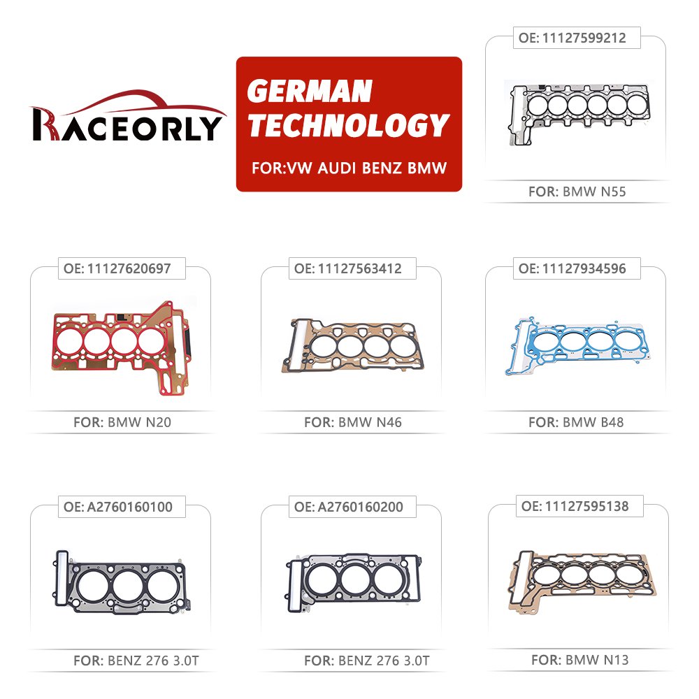 11127620697 11127934596 A2760160100 engine cylinder head gasket For BMW N52B30 N54 N46 Mini N13 N55 N20 B48 Mercedes-Benz 276