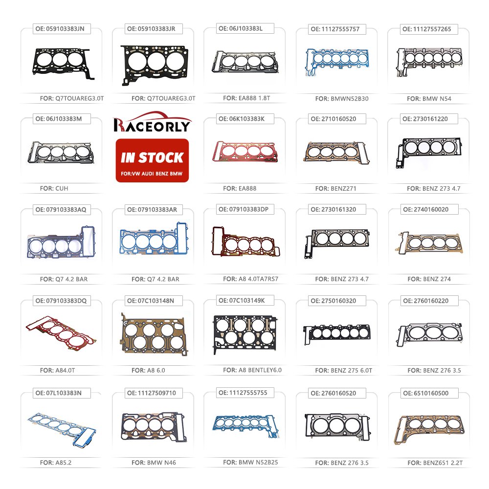 11127620697 11127934596 A2760160100 engine cylinder head gasket For BMW N52B30 N54 N46 Mini N13 N55 N20 B48 Mercedes-Benz 276