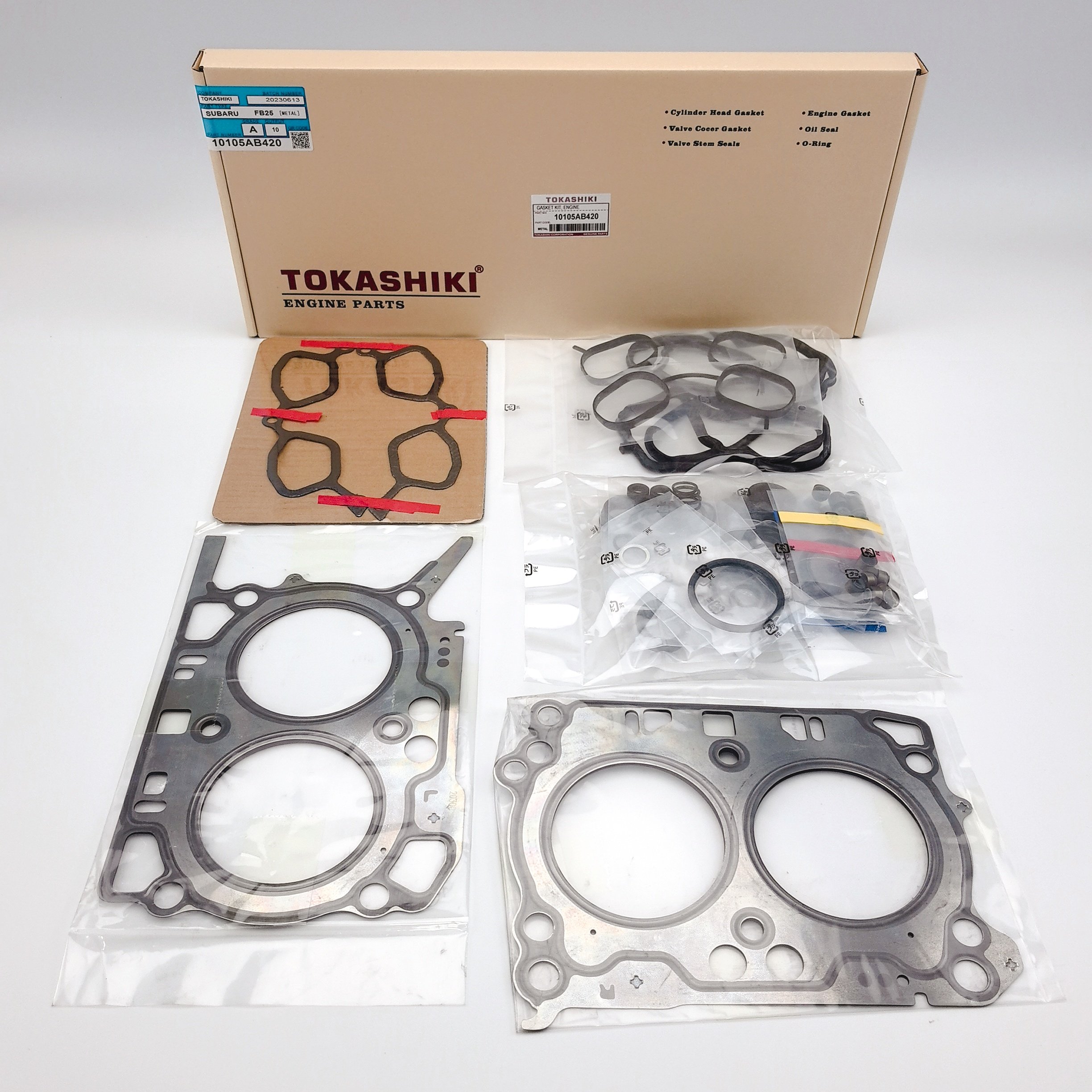 Engine Overhaul Cylinder Head Gasket Kit For Subaru TOKASHIKI 10105AB420 FB25