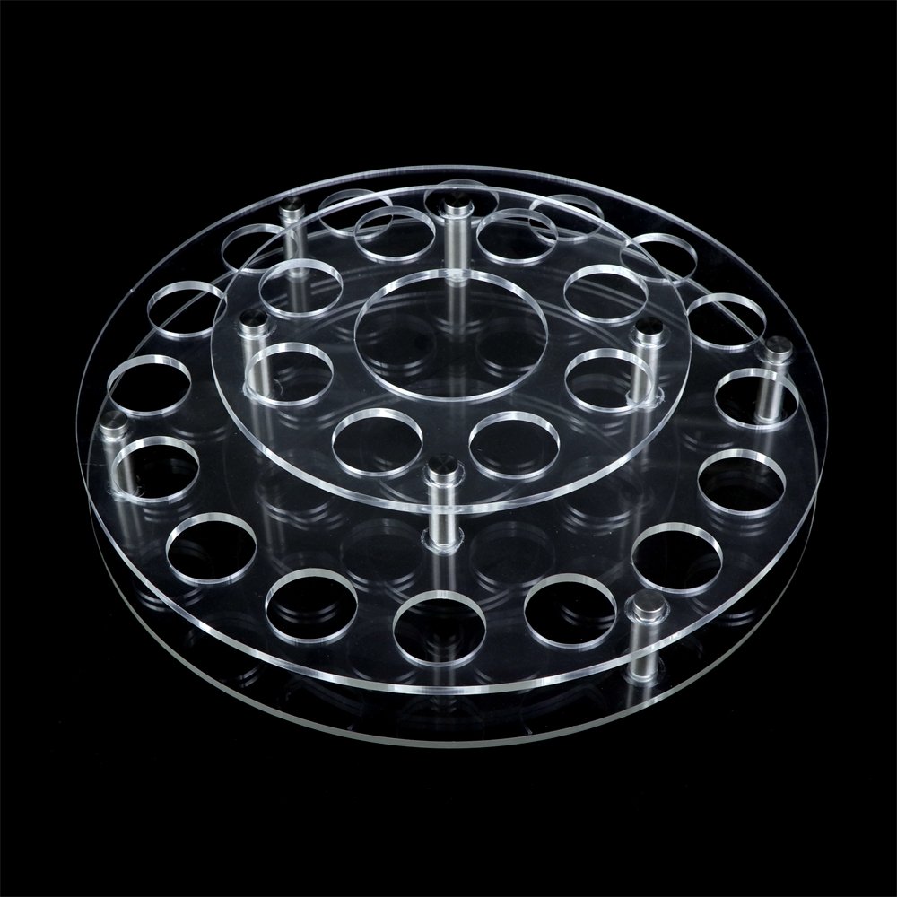 2024 New Design Round Rotating Perfume Essential Oil Bottle Acrylic Display Stand Acrylic Lipstick Display Rack