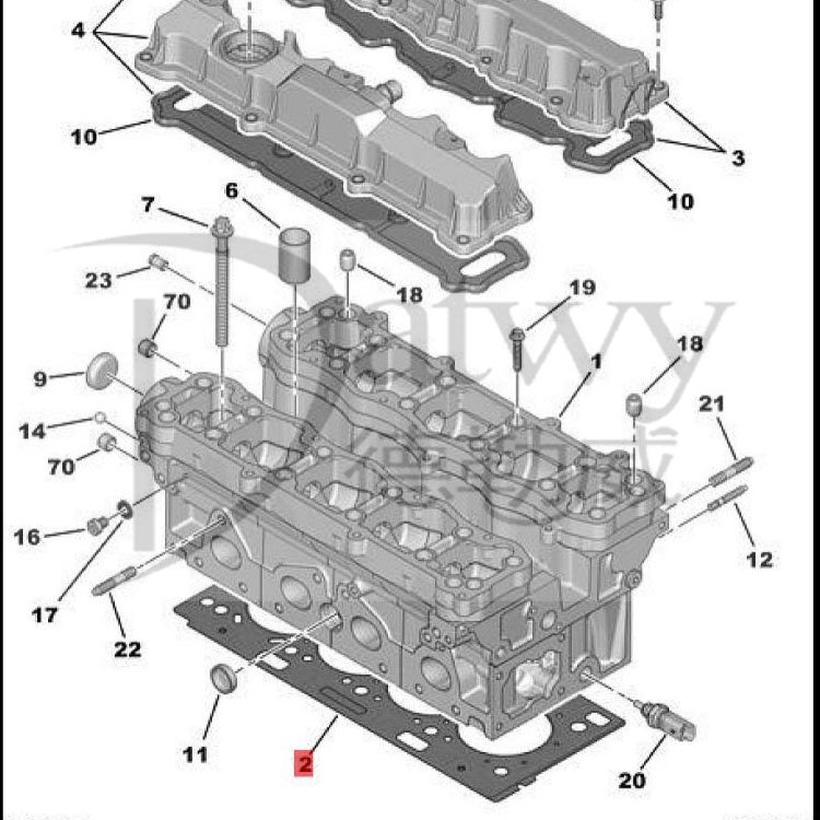 OE 9804548280 Peugeot Citroen 16v cylinder head gasket(Asbestos material) (brand Datwy)