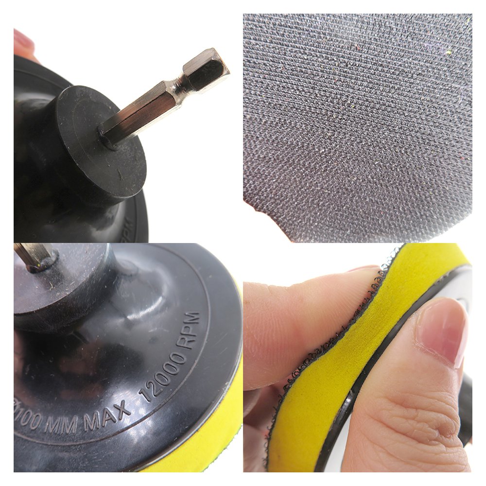 High Quality 4Inch Replacement Hook and Loop Sanding Backing Pad Sander Disc with 6.35mm Hex Connection Rod for Glass Polishing