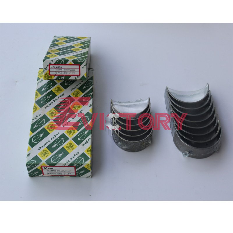 For YANMAR 3TN100 3TN100E 3D100 rebuild kit connecting rod + big small bearing set