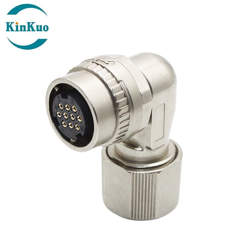 CM10 10 Core Servo Encoder Connector Right Angle CM10-AP10S 10 Pin Connector CM10 For Mitsubishi Servo Driver