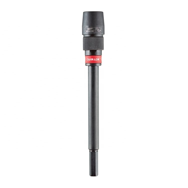 Milwauke Quick-Lock 48-28-2020 Hex Drive Extension, 3/8 in Drive, 1/4 in Shank, 12 in Overall Length, Drill Bit Extension Rod