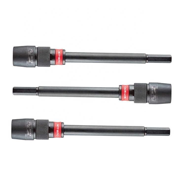 Milwauke Quick-Lock 48-28-2020 Hex Drive Extension, 3/8 in Drive, 1/4 in Shank, 12 in Overall Length, Drill Bit Extension Rod