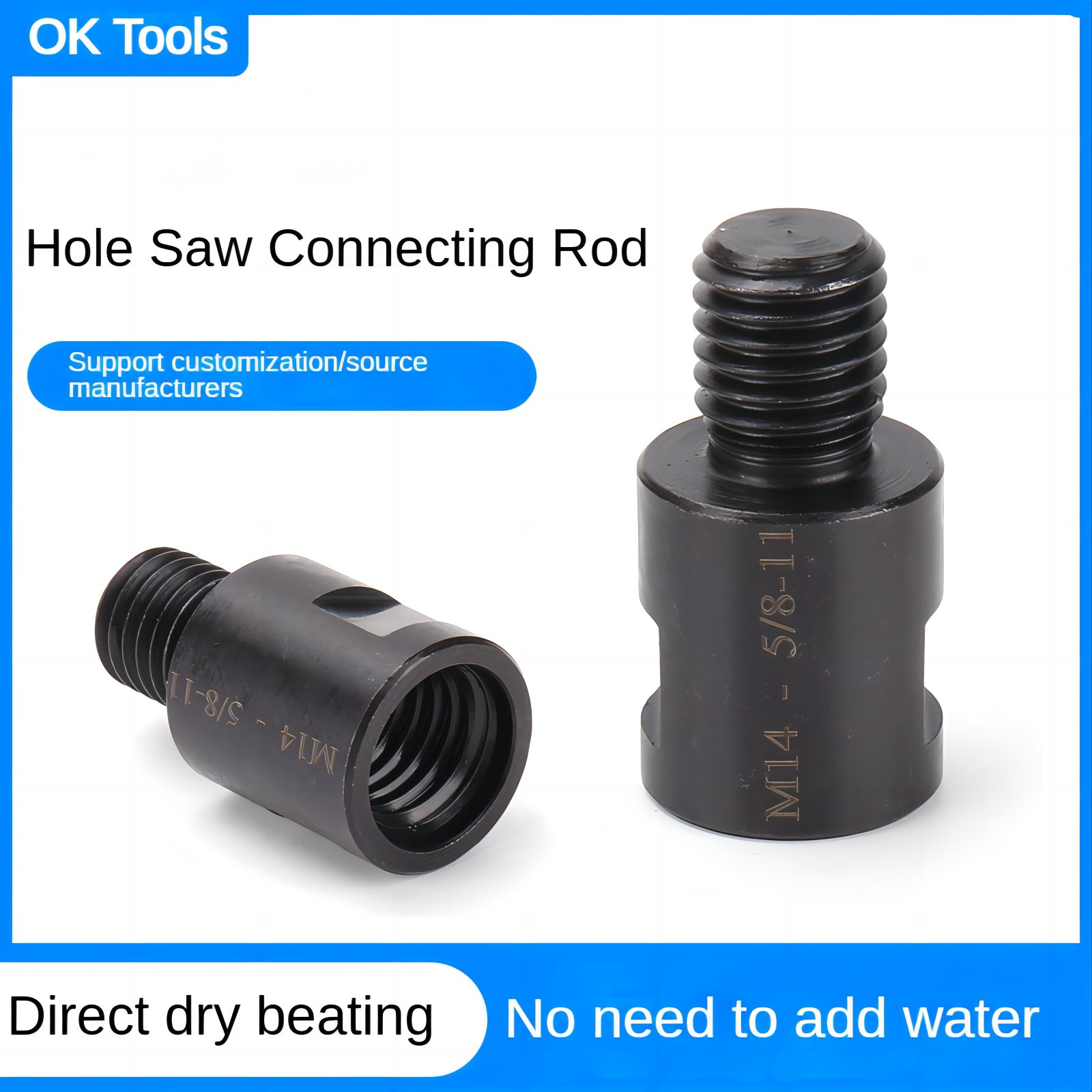 Hexagonal SDS with a spindle connection is suitable for installing diamond core drill bit hole saws on electric drills
