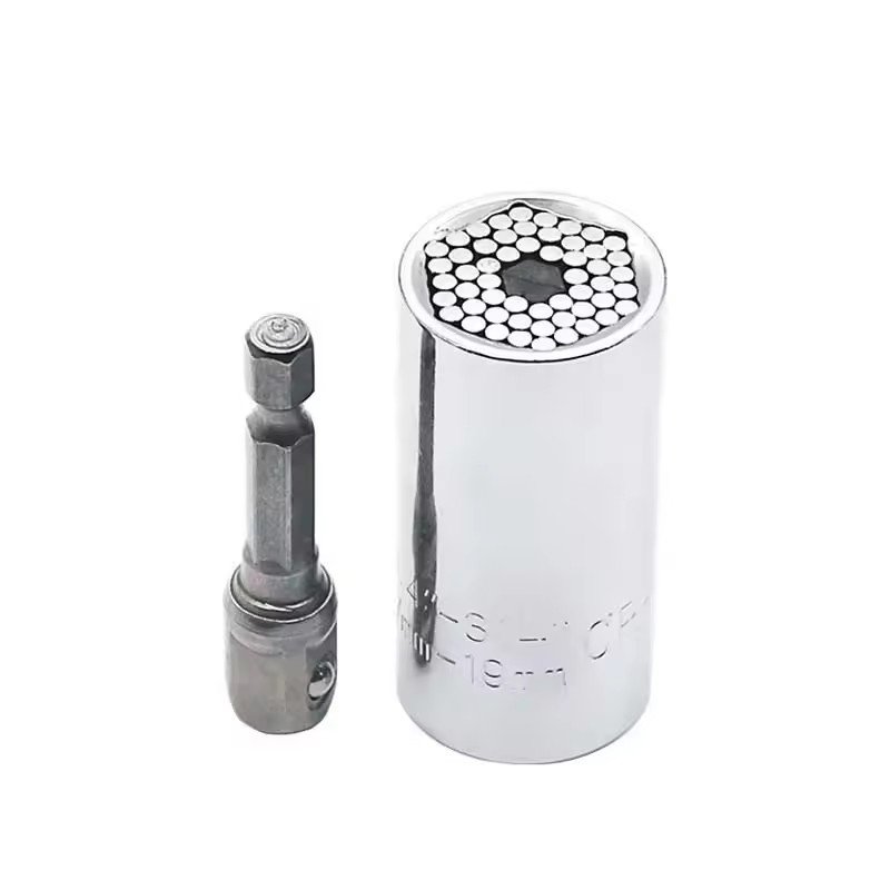 Wrench Bushing Set 7-19Mm In 1Set Magic Spanner Grip Wrench Universal Socket Ratchet Wrench Fool Inch Sleeve Piece