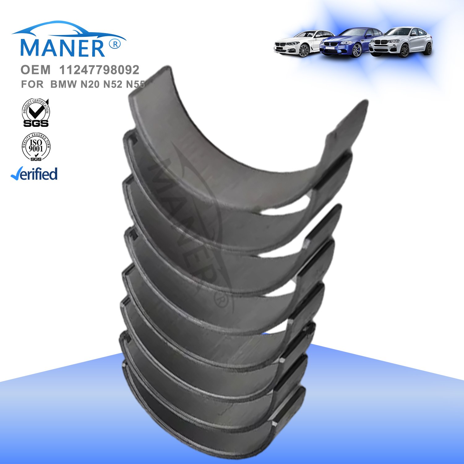 MANER 11247798092 11247798085 Auto Parts Connecting Rod Bearing for BMW N47 E87 E90 E60 X4 X5