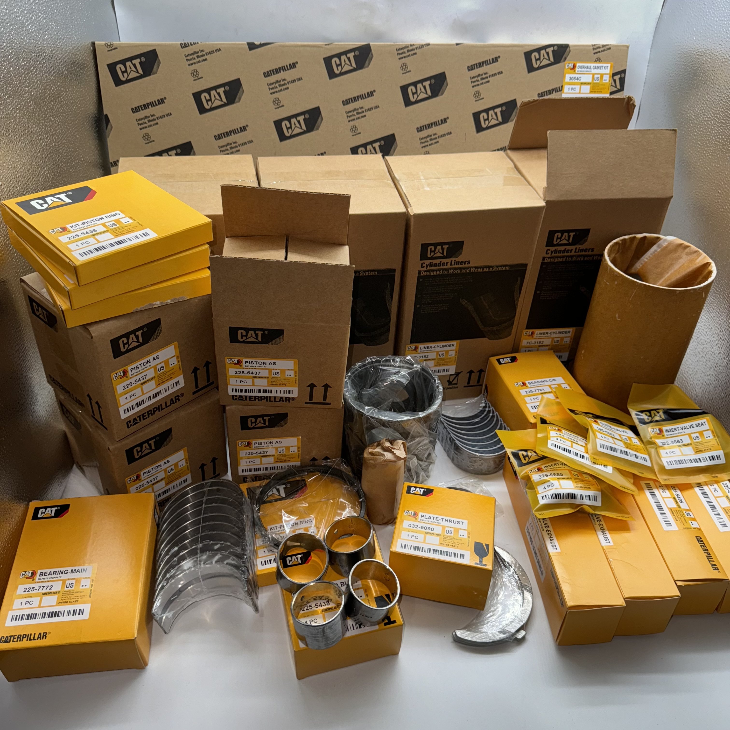 CAT Piston 3406 3408 3512 C7 C9 C10 C11 C13 C15 Engine Parts Crankshaft Main Bearing Overhaul Full Gasket Caterpillar 3178766