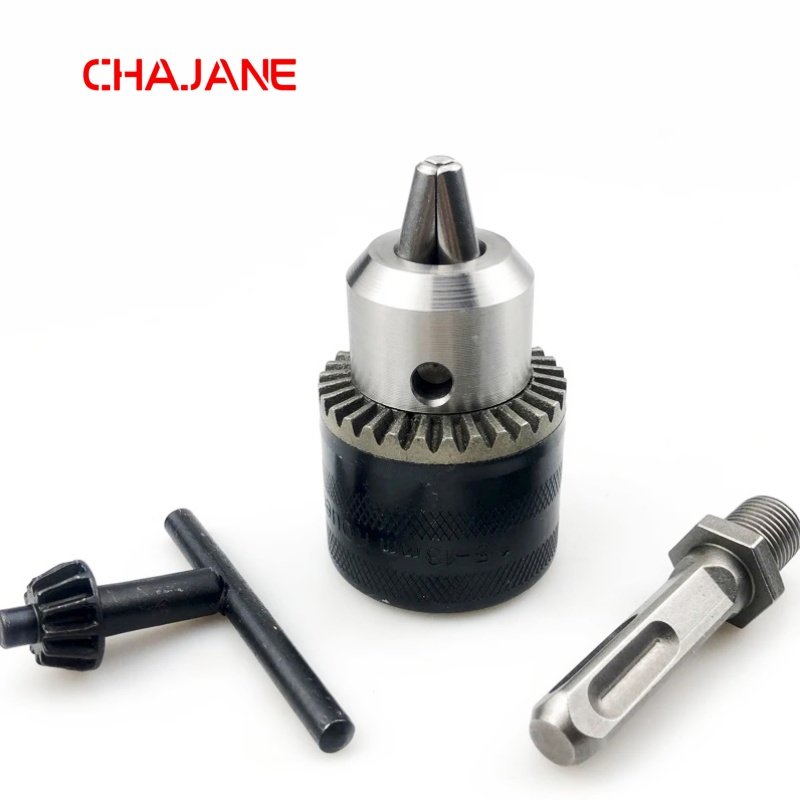1.5-13mm Converter 1/2 20UNF Key Drill Chuck Thread Quick Change Adapter SDS 1/4 Impact Driver Wrench Bit Connecting Rod Hex