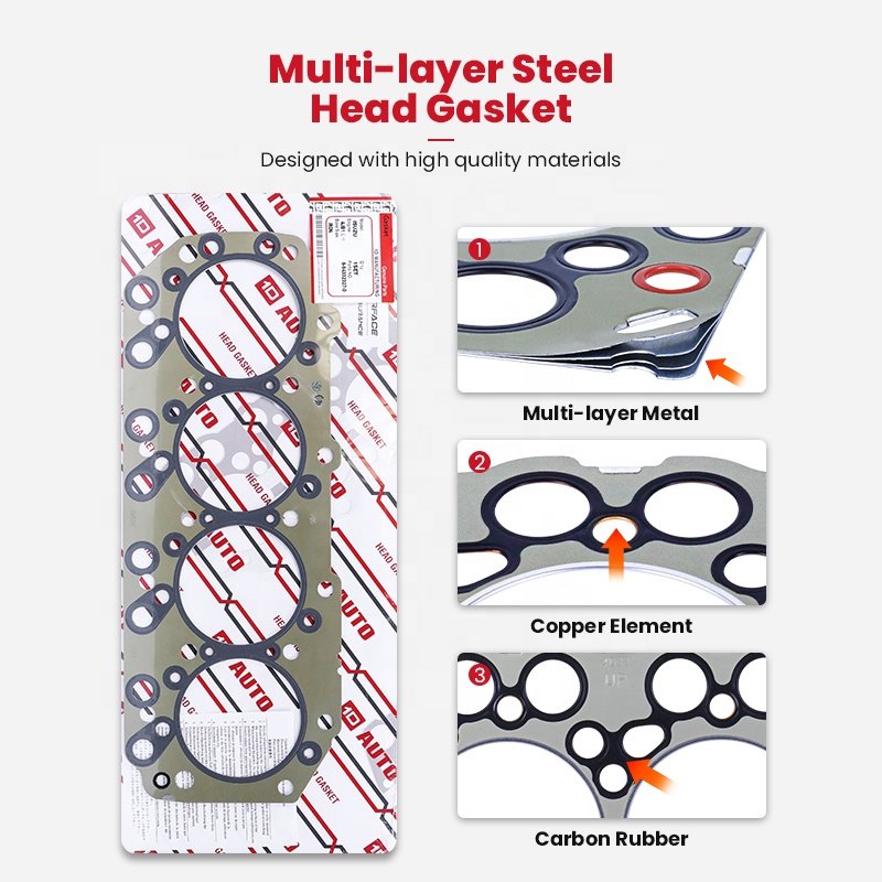 1D Automobile Engine Parts IRON Metal head gasket set 4JB1 OEM: 8-94332327-0 head gasket for isuzu