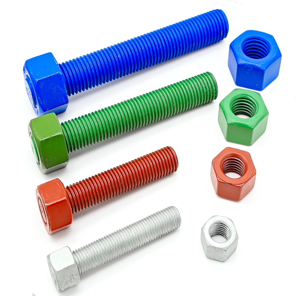 Hot Selling Manufacturers Directly Fully Threaded Tefloned PTFE Bolts Studs Nuts Double Sided M10 M8 M12 Connecting Rod Bolts