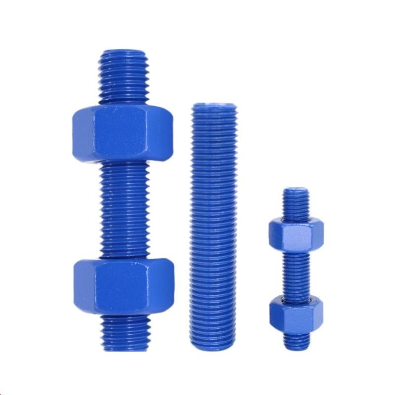 Hot Selling Manufacturers Directly Fully Threaded Tefloned PTFE Bolts Studs Nuts Double Sided M10 M8 M12 Connecting Rod Bolts