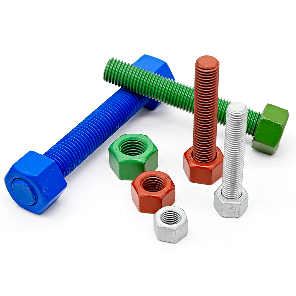 Hot Selling Manufacturers Directly Fully Threaded Tefloned PTFE Bolts Studs Nuts Double Sided M10 M8 M12 Connecting Rod Bolts