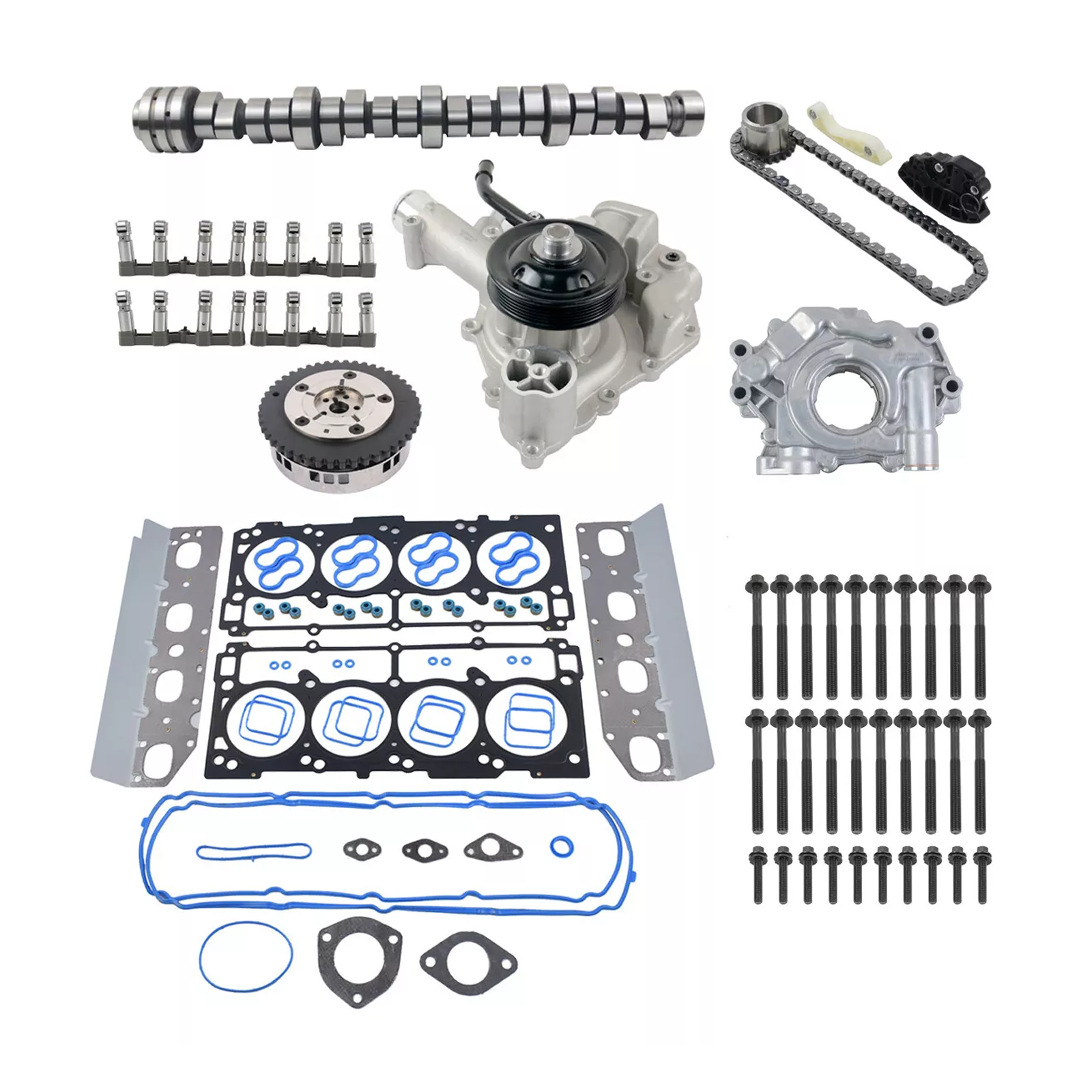 Linkteco Cam Lifters MDS Repair Kit Replacement Head Gasket Set Timing Chain Kit For Jeep Dodge Ram 1500 5.7L 2009-2015