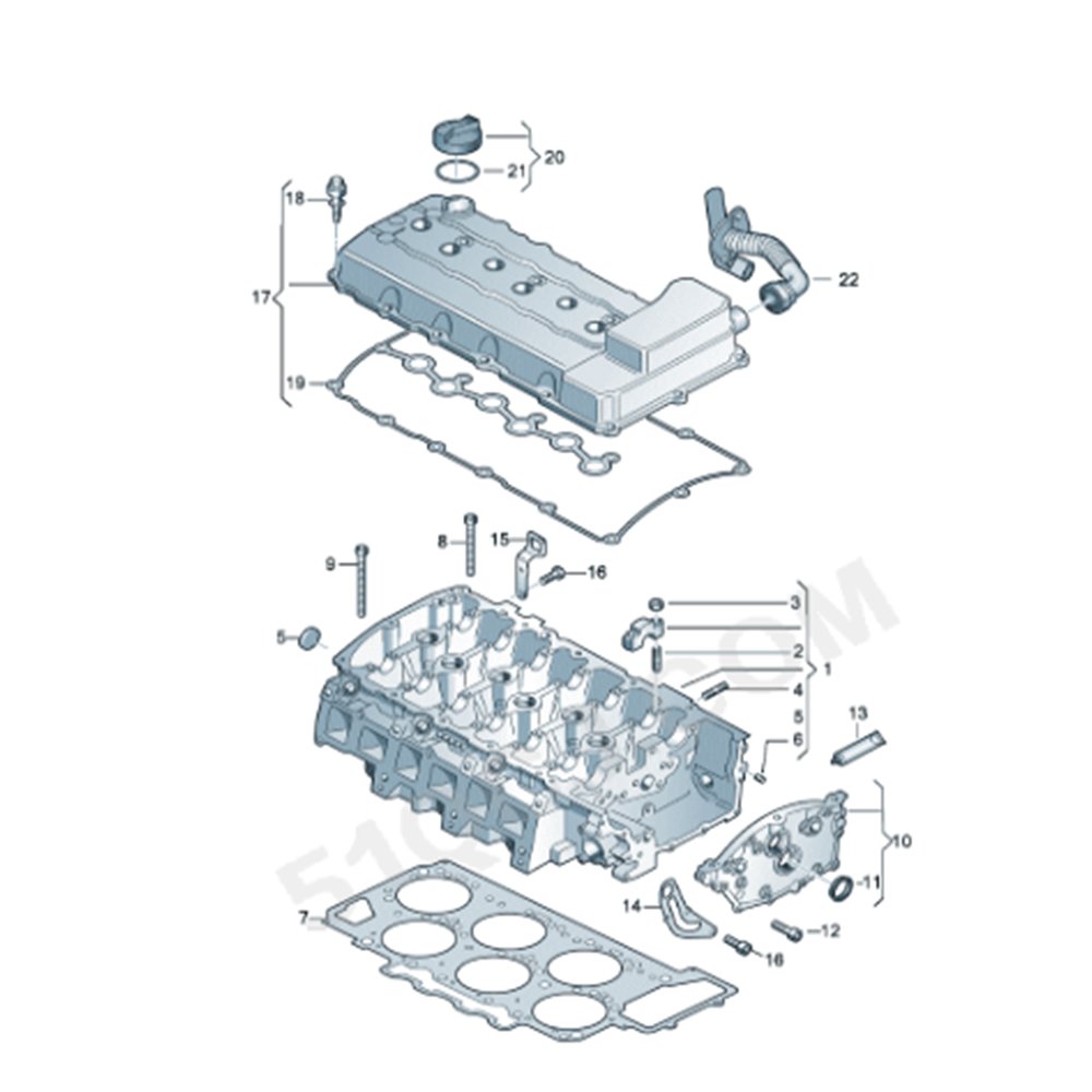 03h103429h engine parts Cylinder Head Engine Valve Cover 03H103429L For Phaeton 3.0 3.6
