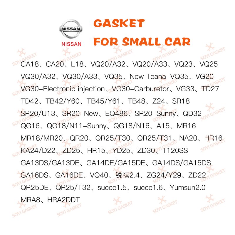Engine gasket repair kit for NISSAN TB45/Y61 OEM 10101-VB085 engine overhaul full set automotive engine parts