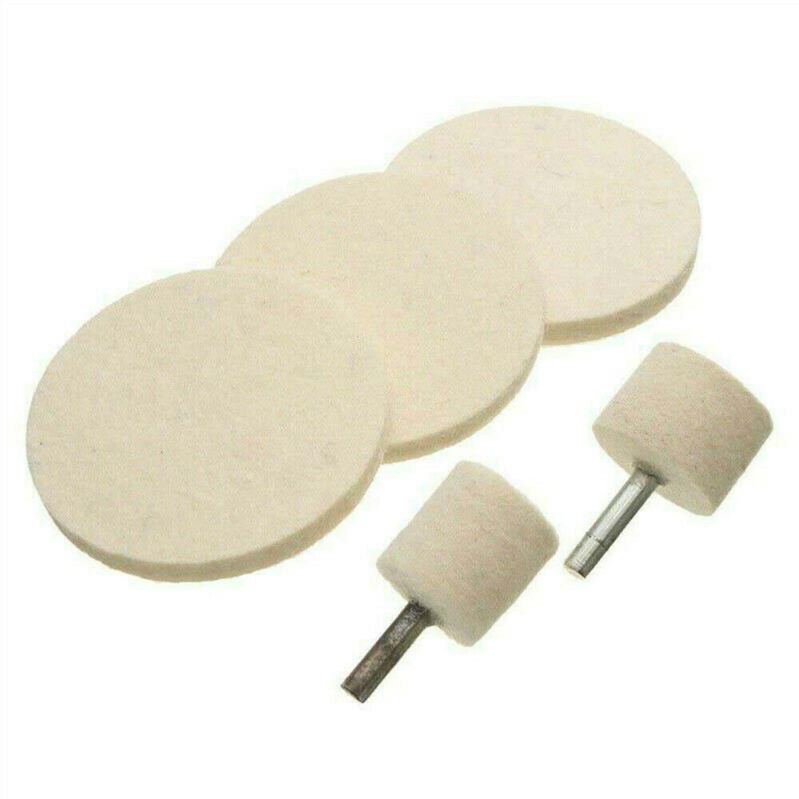 Polishing Pads 2pcs Wool Polishing Pad 150mm Wheel Felt For Glass Stainless Steel Polish Repair Scratches