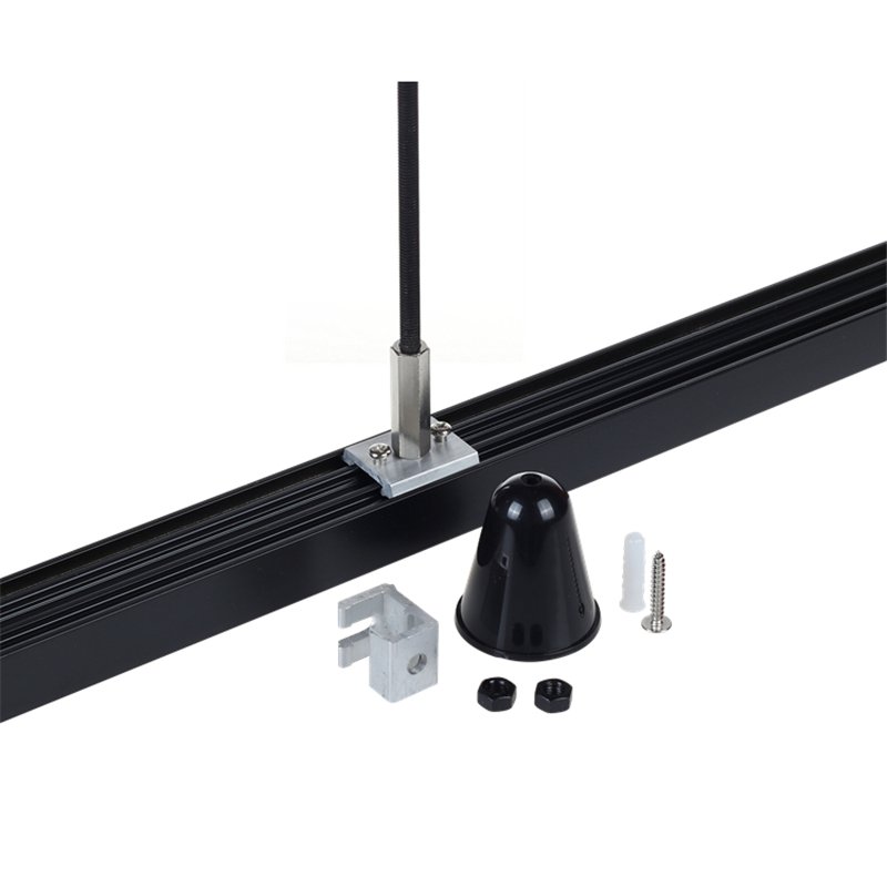 Single phase led Lighting Track Suspension Kit 2 wires led track accessories with ROD Kit