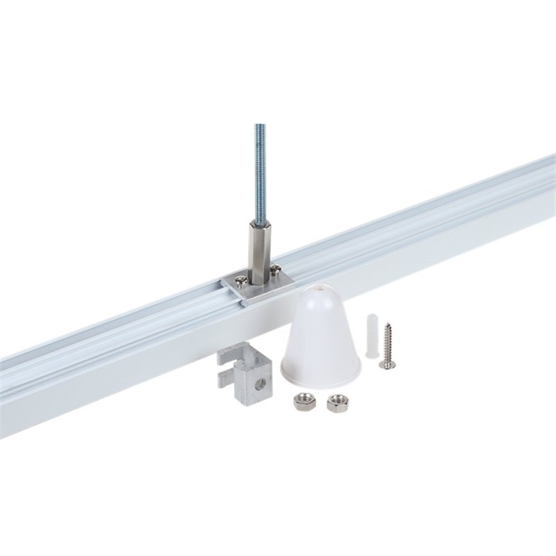 Single phase led Lighting Track Suspension Kit 2 wires led track accessories with ROD Kit