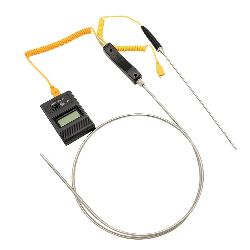 High temperature Hand-held K-type armored flexible handheld zinc melt aluminum melt special armored thermocouple measuring rod