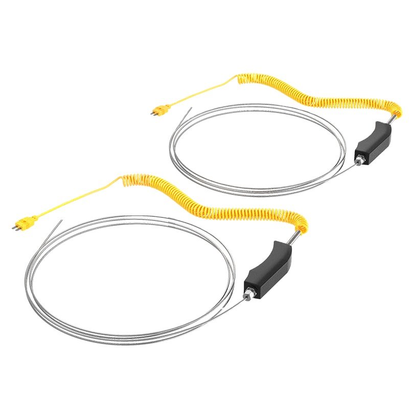 High temperature Hand-held K-type armored flexible handheld zinc melt aluminum melt special armored thermocouple measuring rod