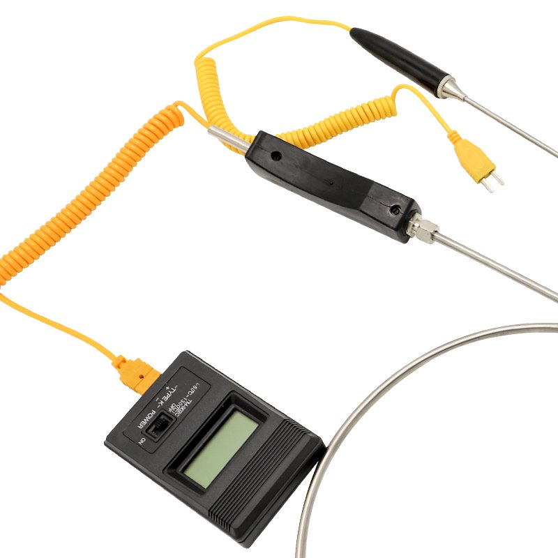 High temperature Hand-held K-type armored flexible handheld zinc melt aluminum melt special armored thermocouple measuring rod