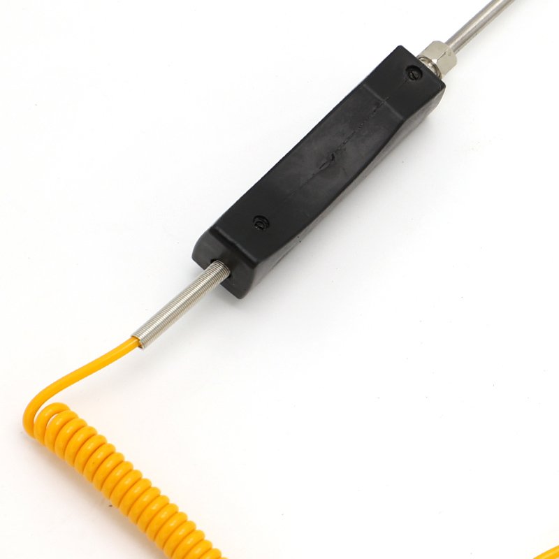 High temperature Hand-held K-type armored flexible handheld zinc melt aluminum melt special armored thermocouple measuring rod