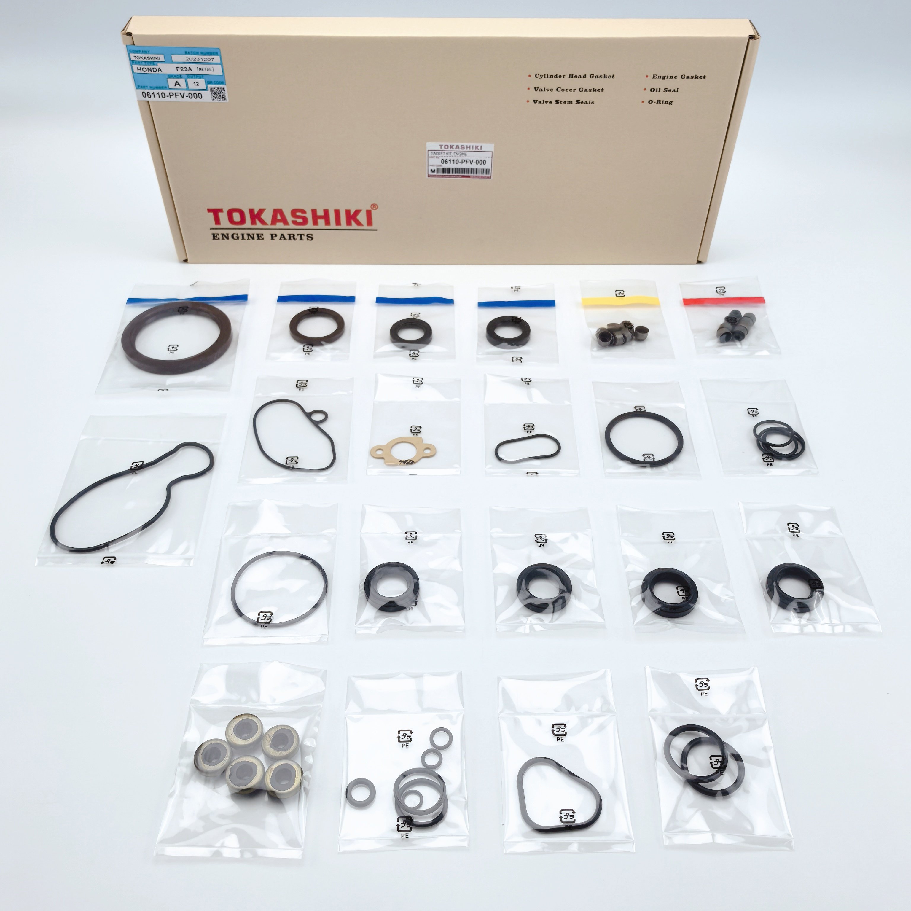 Engine Overhaul Cylinder Head Gasket Kit for HONDA 06110-PFV-000 TOKASHIKI F23A