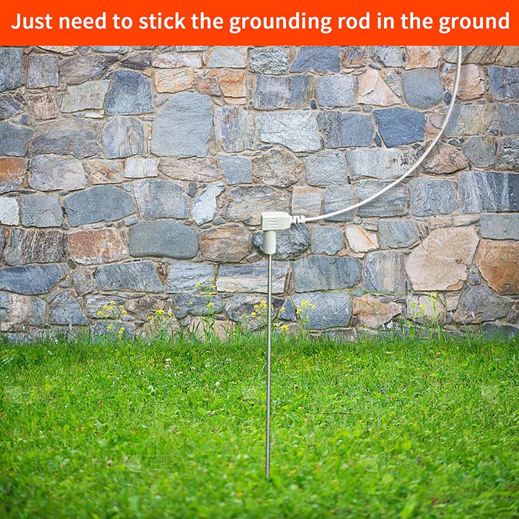 Grounding Rod with 40ft(12m) Wire Electrical Grounding Bars Earthing Products Use with Earthing Sheet Grounding Mat Pillowcase