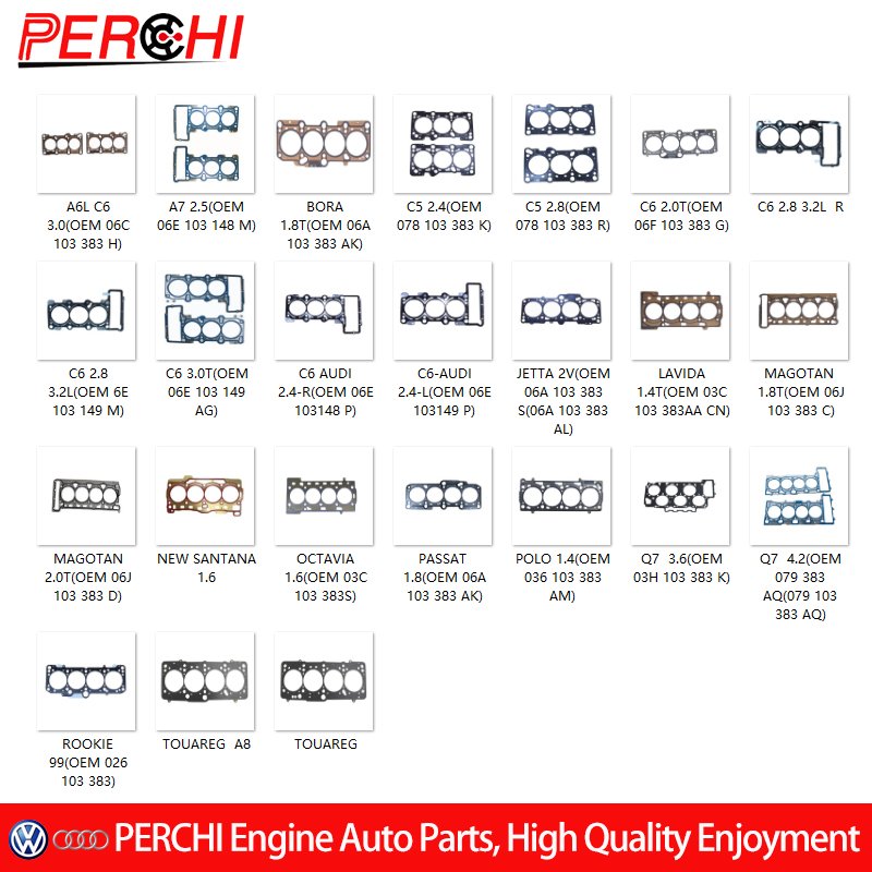 For Volkswagen AUDI A3 A4 A5 A6 Q3 Q5 Q7 JETTA BORA CANDY GOLF Sagitar POLO EA211 EA888 EA839 Engine Cylinder Head Gasket